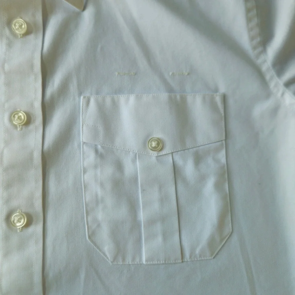 A Cut Above Uniforms Cirrus Pilot Shirt 17.5 XL White Tapered Short Sleeve NWOT